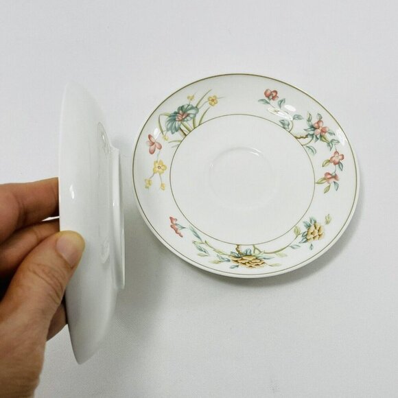 Heinrich Villeroy Boch Bonzai Plate Saucer Dish Lot Butter Salad Flower Germany - Picture 4 of 8